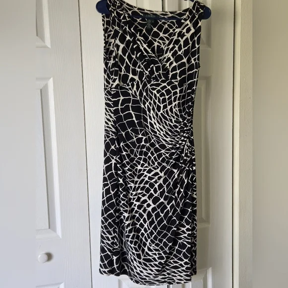 Lauren Ralph Lauren Black and White Patterned Maxi Skirt - Picture 1 of 14